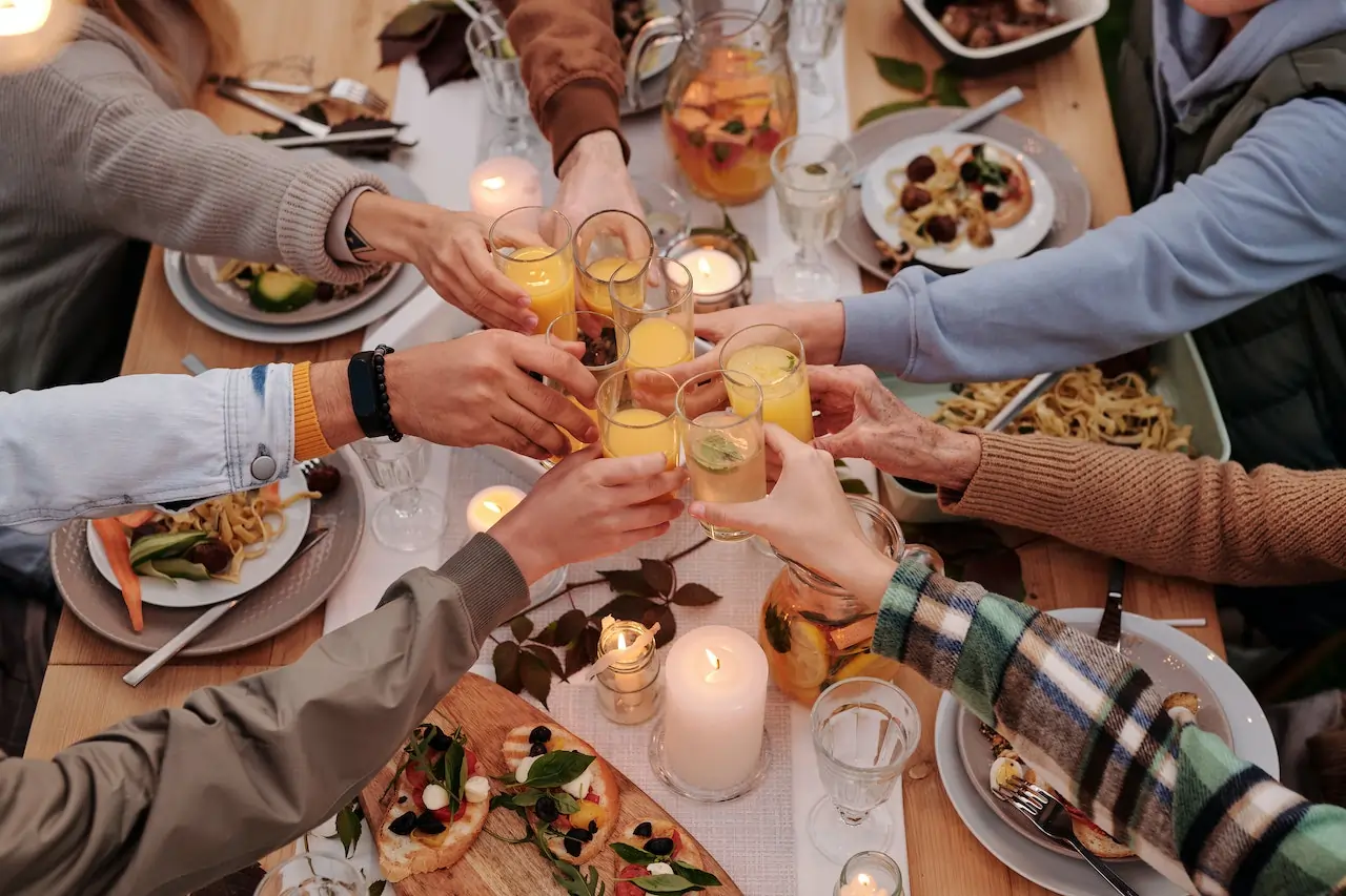 En fest med familj och vänner